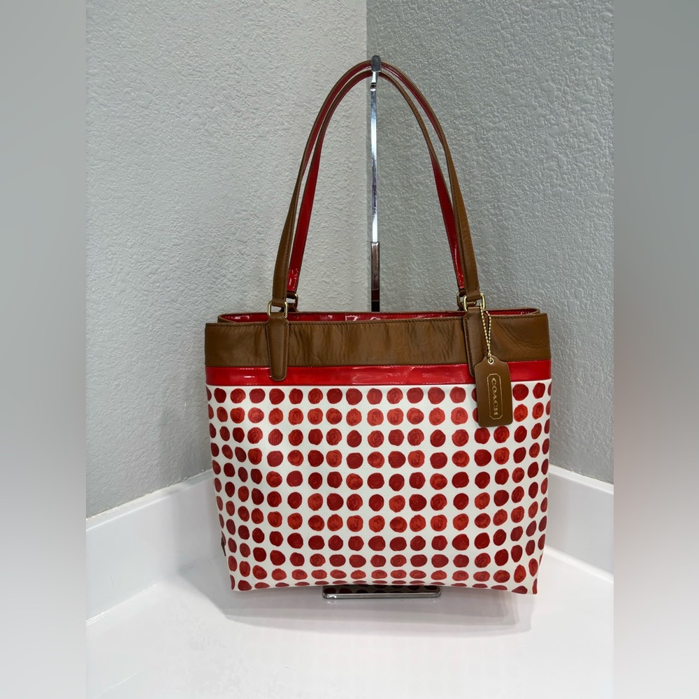 Vintage Coach Polka Dot Tote